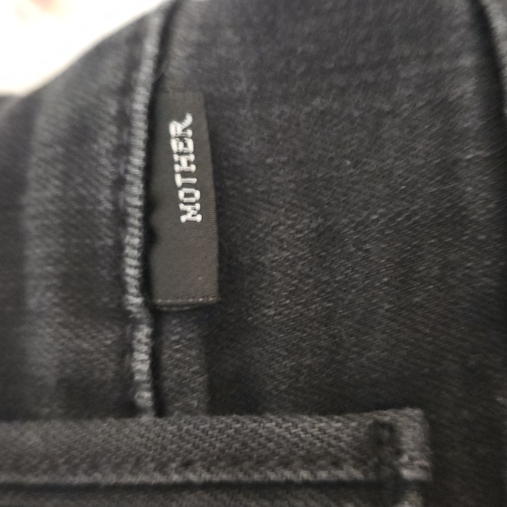 MOTHER The Hustler Ankle Fray Jeans Black Jeans Sz 27 Womens - Picture 3 of 7